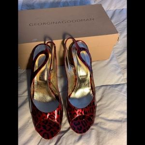 Women’s Red Leopard Print Heels